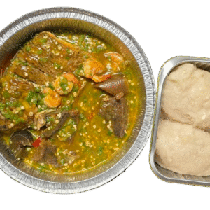 fufu/placali à la sauce gombo
